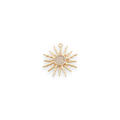 Sol med zirkoniasten, 18K FG, 17.5x16 mm. 1 stk