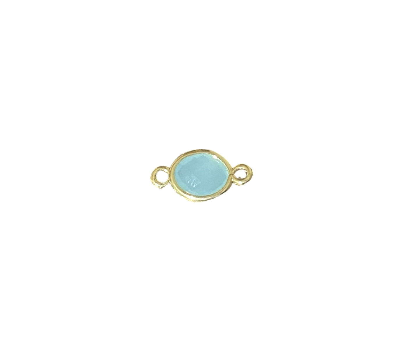 Vedhæng m/krystal og to øskner, Facetteret glas, 15x7x3,2 mm, FG, turkis/lys blå, 1 stk.
