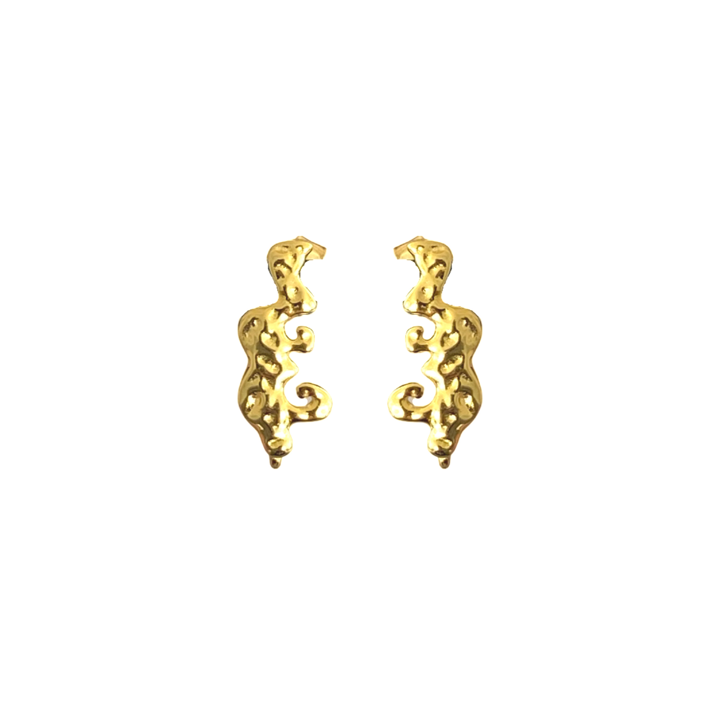 Ørestikker, krøllet og banket, FG 925s, 13x18 mm. 1 par