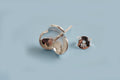 Ørestikker m/blomsterperleskål, 10,5x18 mm, 925s, 1 par
