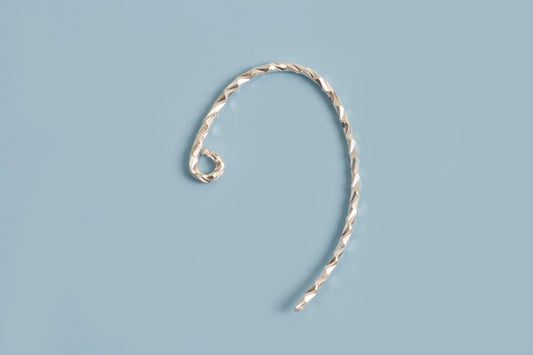 Ørekrog, snoet tråd, oval, ca. 14x22 mm, 925s, 1 par
