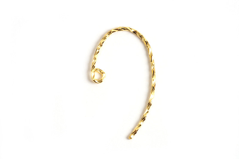 Ørekrog, snoet tråd, oval, ca. 14x22 mm, FG 925s, 1 par