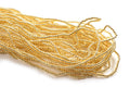 Hæmatit, rund, guldfarvet, 2 mm, 1 streng