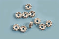 Rondel m/rhinsten, 4 mm, FS, 10 stk.