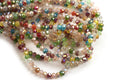 Glasperle, rondel, facet, multicolour, 3,5x2 mm, 1 streng