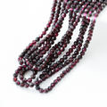 Krystal,Diamantslebet Rund, 4mm/39cm，Hel Streng - Purpur‌