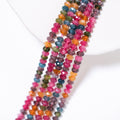 Krystal，Facetslebne Rondeller/4*6mm/37cm,Hel Streng