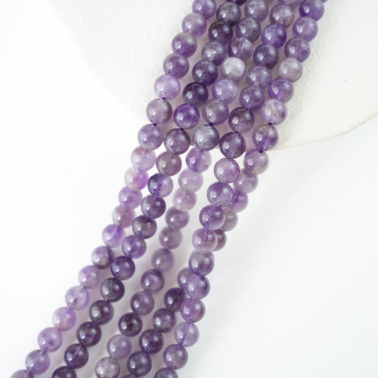 Lilla Krystal,10mm rund，hel streng 37cm
