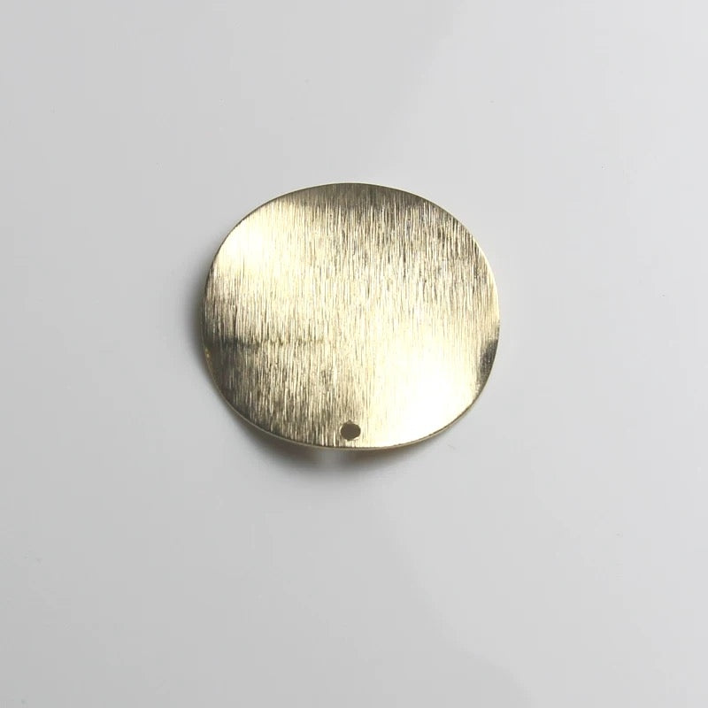 Mønt m/1 huller, børstet, 14x1 mm, FG, 4 stk.
