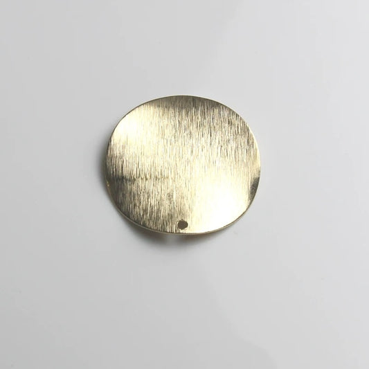 Mønt m/1 huller, børstet, 14x1 mm, FG, 4 stk.
