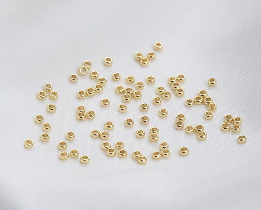 Mellemperle, Runde perler, ca. 2mm, FG, 4g