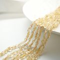 Naturlige krystalperler，5-10mm/39cm，Hel Streng - Citrongul