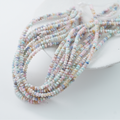 Naturlige Macaroner skal perler,5mm rondeller, hel streng 38cm.