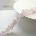 Naturlige rå krystallerpink，10-20mm/40cm，Hel Streng- ‌Lyse pink