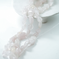Naturlige rå krystallerpink，10-25mm/37cm，Hel Streng- ‌Lyse pink