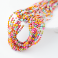 Naturlige skal perler,4mm rund, hel streng 38cm - Mix