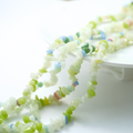 Naturligt fluorescerende fluorit ,5-10mm/77cm，Hel Streng
