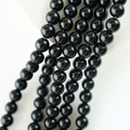 Obsidian，10mm rund，hel streng 38cm