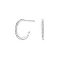 Small Zirkonia Ear Hoops Silver, sterlingsølv 925s. Creolerne måler 14 mm i diameter. et pa