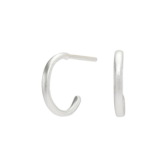 Small Ear Hoops Silver sterlingsølv 925s. Creolerne måler 14 mm i diameter.  et par.