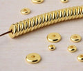 Mellemperle, hjul, ca. 6x1,5 mm, FG, 10 stk.
