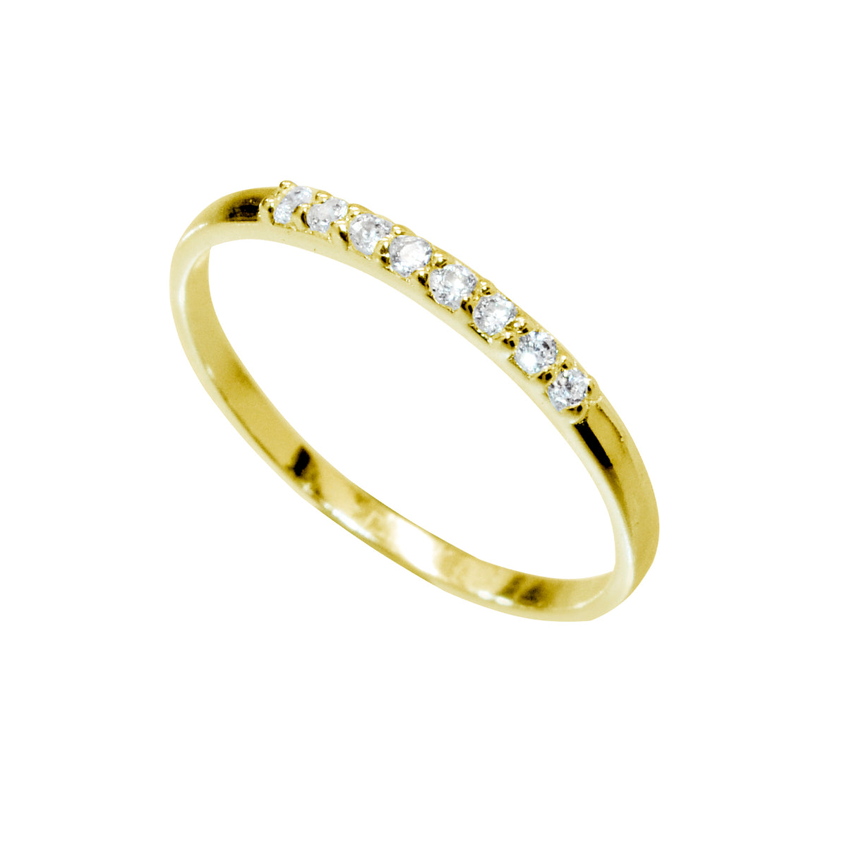 Plain Zirkonia Ring Gold