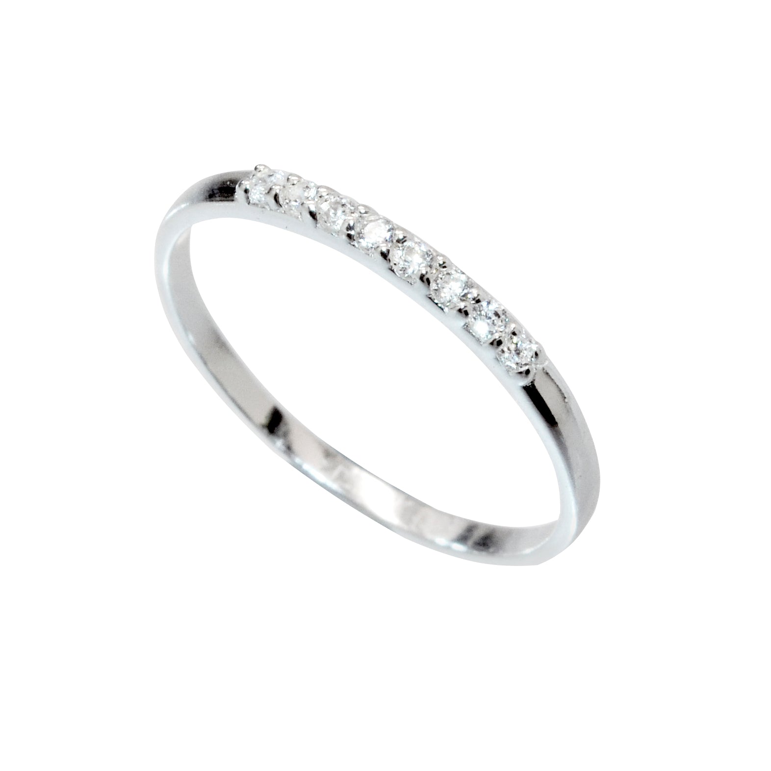 Plain Zirkonia Ring Silver