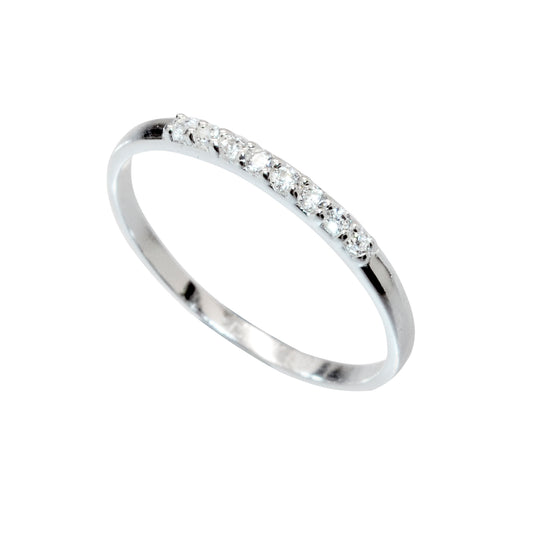 Plain Zirkonia Ring Silver