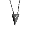 Plain Triangle Necklace Black