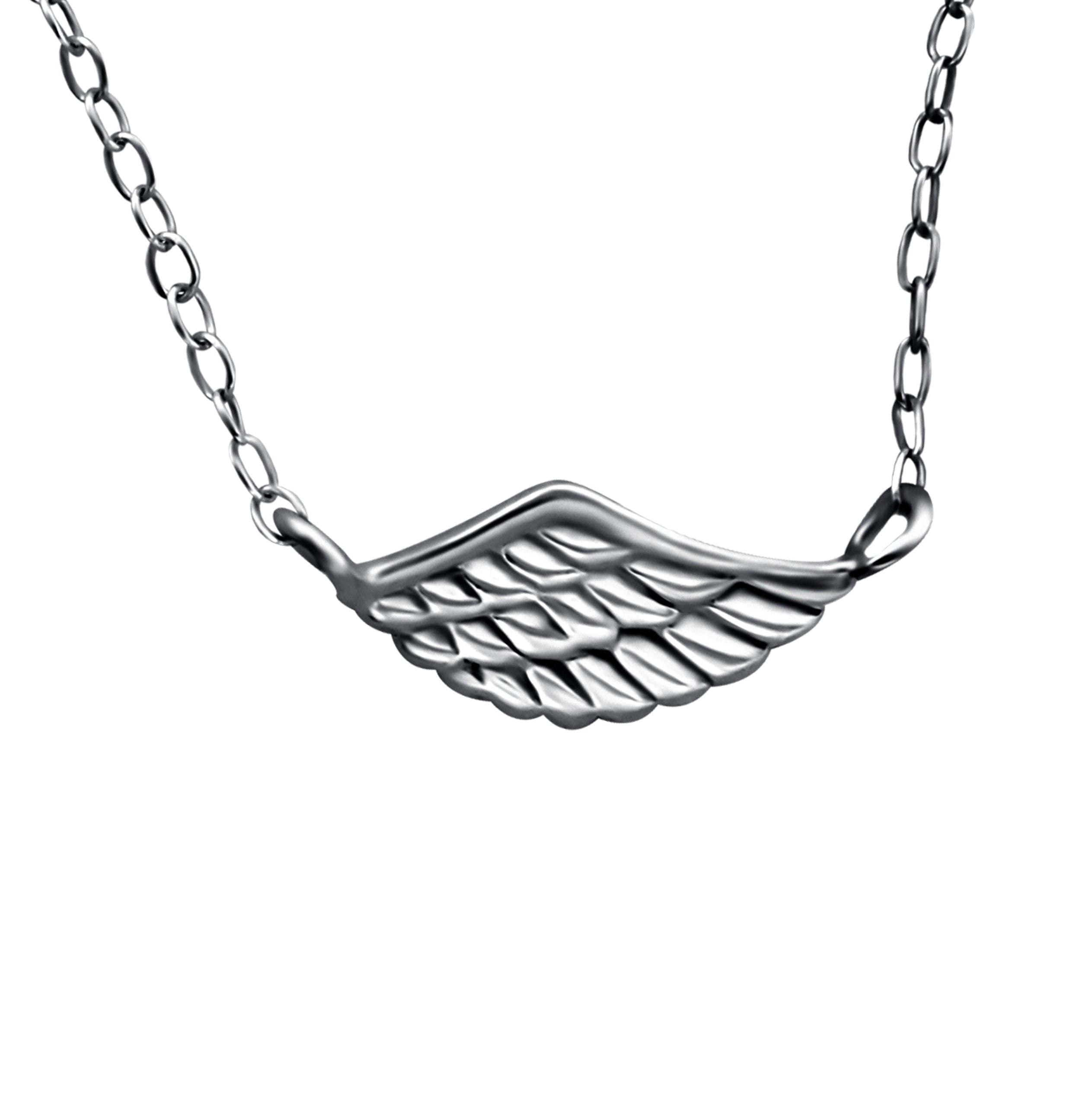 Plain Wing Necklace Black