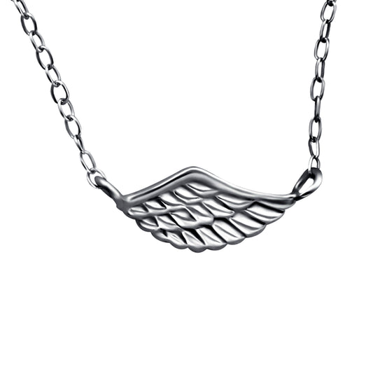 Plain Wing Necklace Black