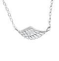 Plain Wing Necklace Silver