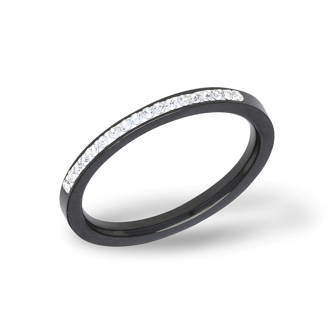 Plain Zirkonia Ring Black