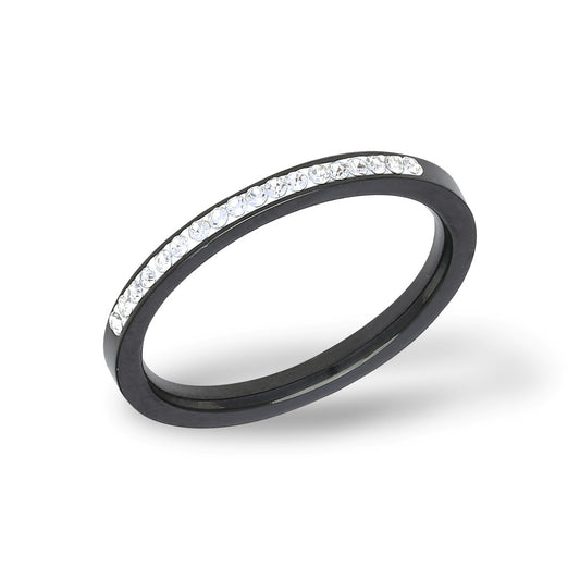 Plain Zirkonia Ring Black