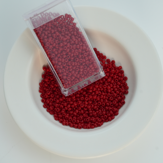 Preciosa Seed beads, 93210 Rød Sherry ，ca. 2 mm, 10/0, ca. 10G, 1 æske
