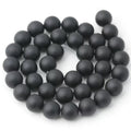 Sort onyx, mat, 13 mm, 1 stren
