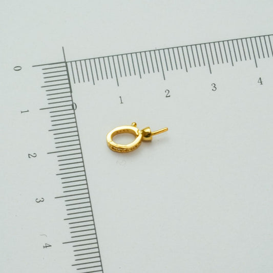 Universal spænde med klare zirkoner ,Sølvbelagt, 18kt guldbelagte,1 stk