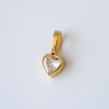 Vedhæng med zirkon,FG,11.3*5.5mm,1 stk.‌ - Hvid
