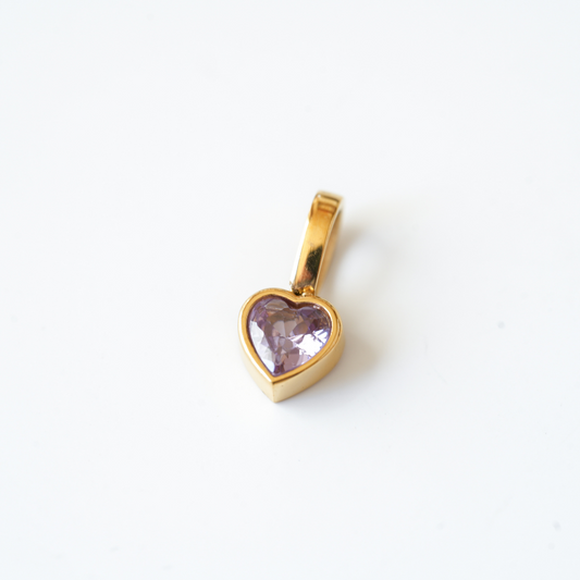 Vedhæng med zirkon,FG,11.3*5.5mm,1 stk.‌-Lilla
