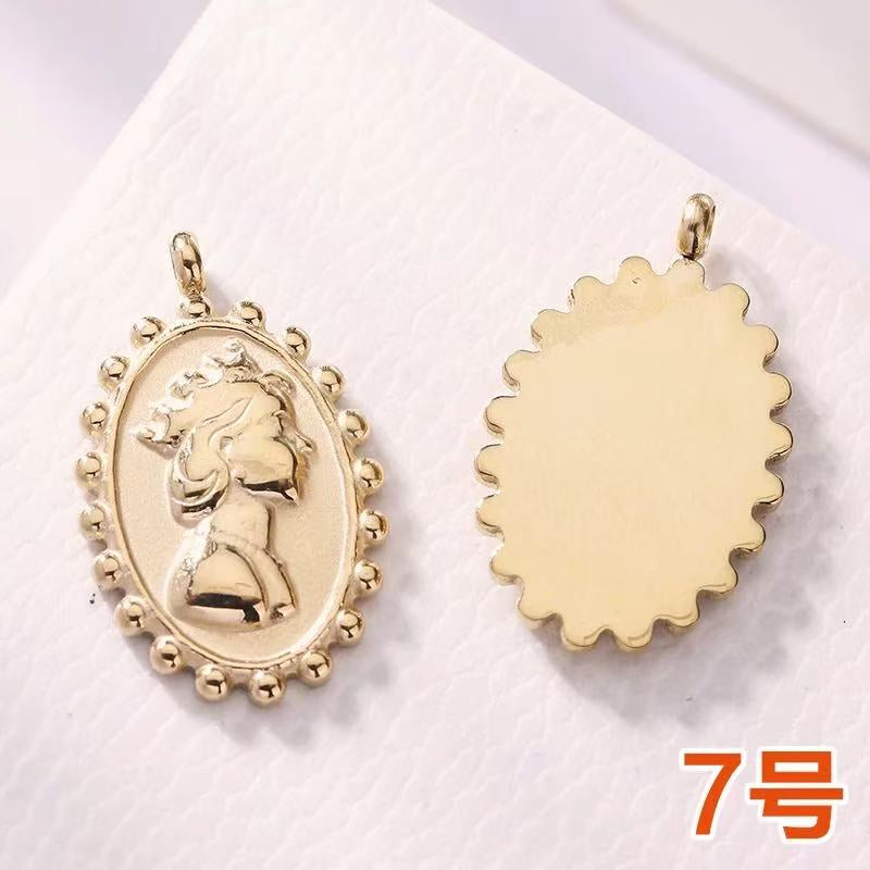 Vedhæng, ca.  9x15  mm, FG, 1 stk.