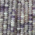 Amethyst , oblate, ca. 4.5×2.3 mm, 1 streng