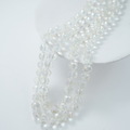 Zirkon,Diamantslebet Rund, 11*11.5mm/55cm，Hel Streng - Hvid