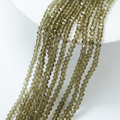 Zirkon,Diamantslebet Rund, 4.3*3.3mm/38cm，Hel Streng - Moss