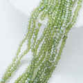 Zirkon,Diamantslebet Rund, 4.5*3.5mm/40cm，Hel Streng - Guld