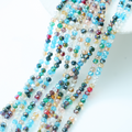 Zirkon,Diamantslebet Rund, 4.5*3.5mm/45cm，Hel Streng - Mix