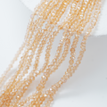 Zirkon,Diamantslebet Rund, 4*3.5mm/40cm，Hel Streng - Old Gold