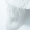 Zirkon,Diamantslebet Rund, 6*5mm/38cm，Hel Streng - Hvid