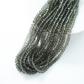 Zirkon,Diamantslebet Rund, 6*5mm/40cm，Hel Streng - Grå