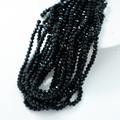 Zirkon,Diamantslebet Rund, 6*5mm/40cm，Hel Streng - Sort