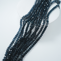 Zirkon,Diamantslebet Rund, 6*7.5mm/38cm，Hel Streng - Antracit
